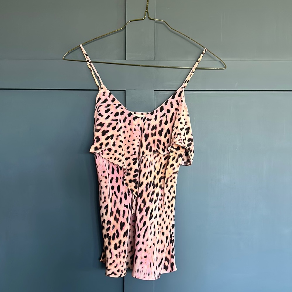 Pink leopard camisole